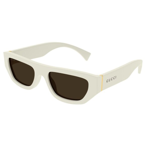 NEW GUCCI GG1134S 003 IVORY BROWN WHITE  UNISEX SUNGLASSES GUCCI - Picture 1 of 5
